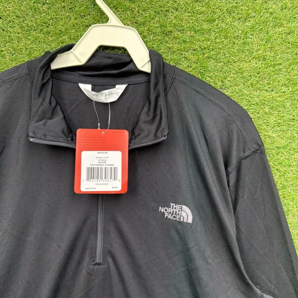 The North Face Flex 2 Shirt Mens Medium 1/4 Zip Top Pullover Jacket Hiking New
